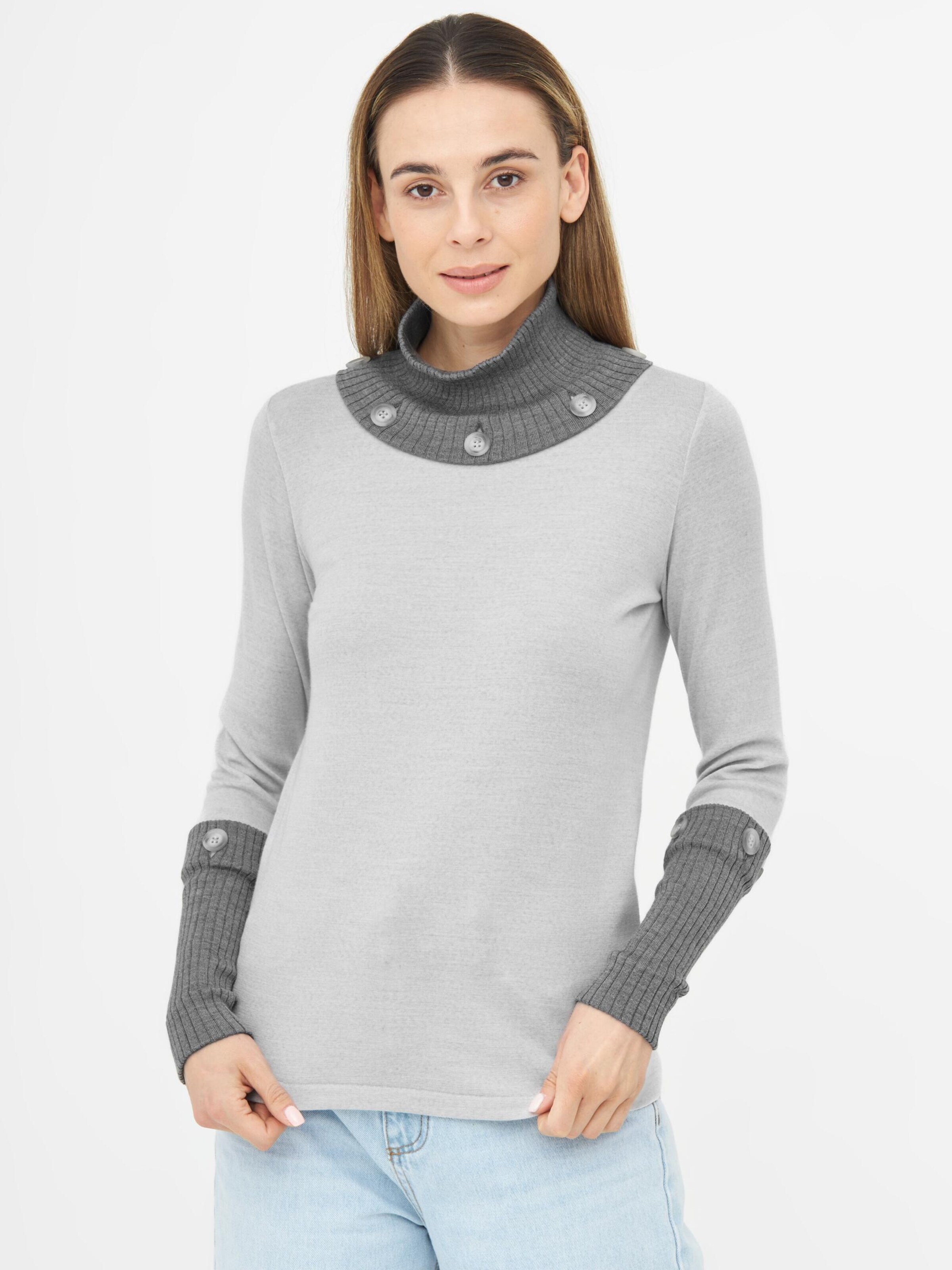TOOche Sweater 'Cozy Grace' in Grey: front