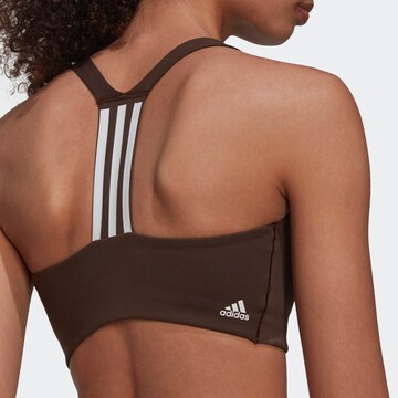 ADIDAS SPORTSWEAR Bustier Sport-BH 'Powerimpact' in Braun