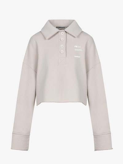 FEMSSY Sweatshirt 'COLLAR SWEATSHIRT GREY'‌‌ in XS in beige, Produktansicht