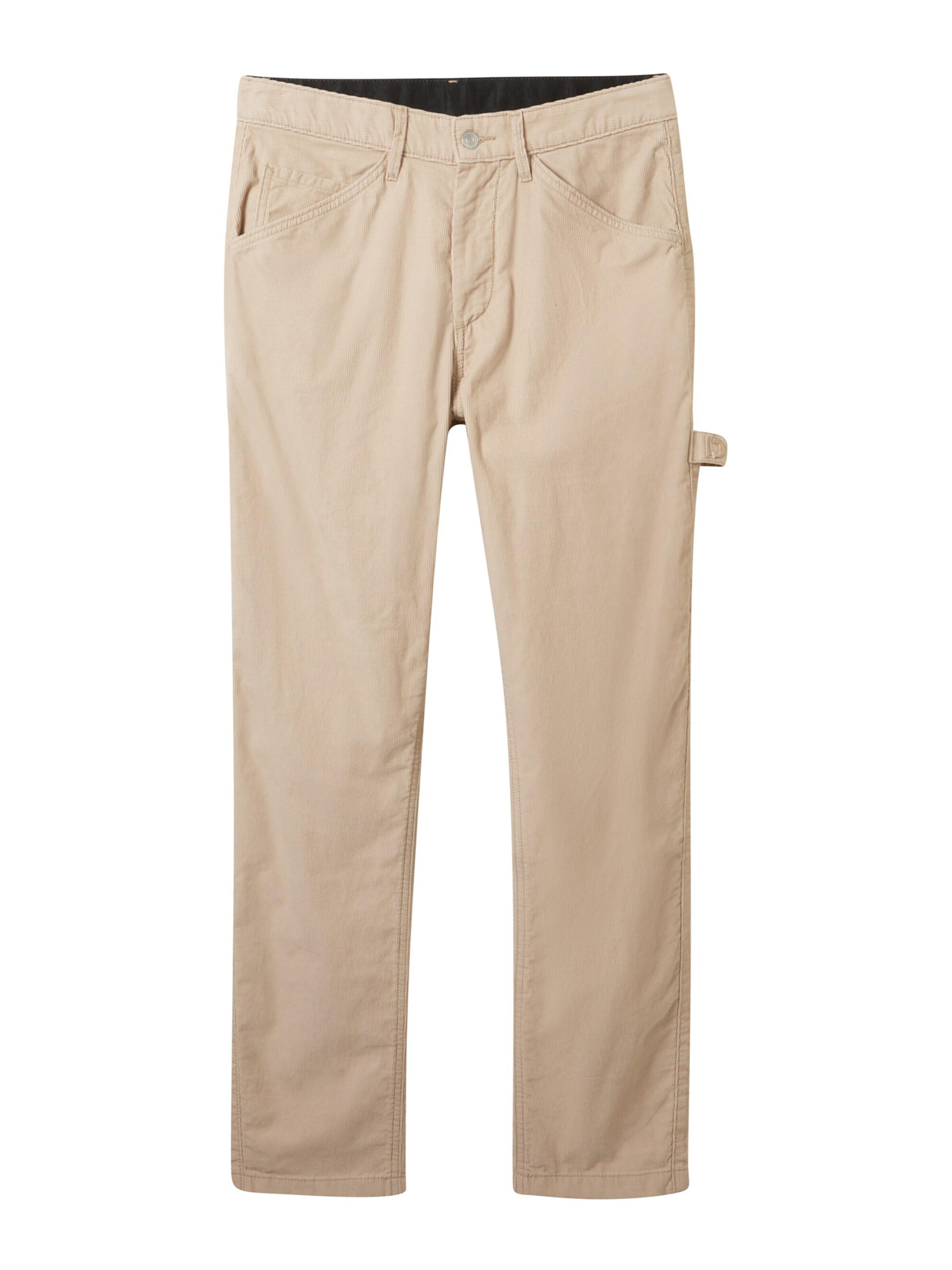 TOM TAILOR DENIM Regular Trousers in Beige: front