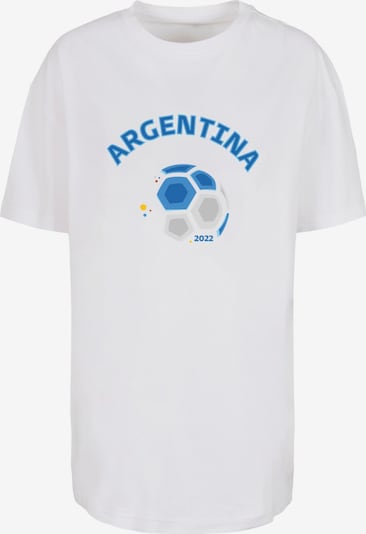 Merchcode T-shirt oversize 'Argentina Football Dress' en bleu / jaune / gris / blanc, Vue avec produit