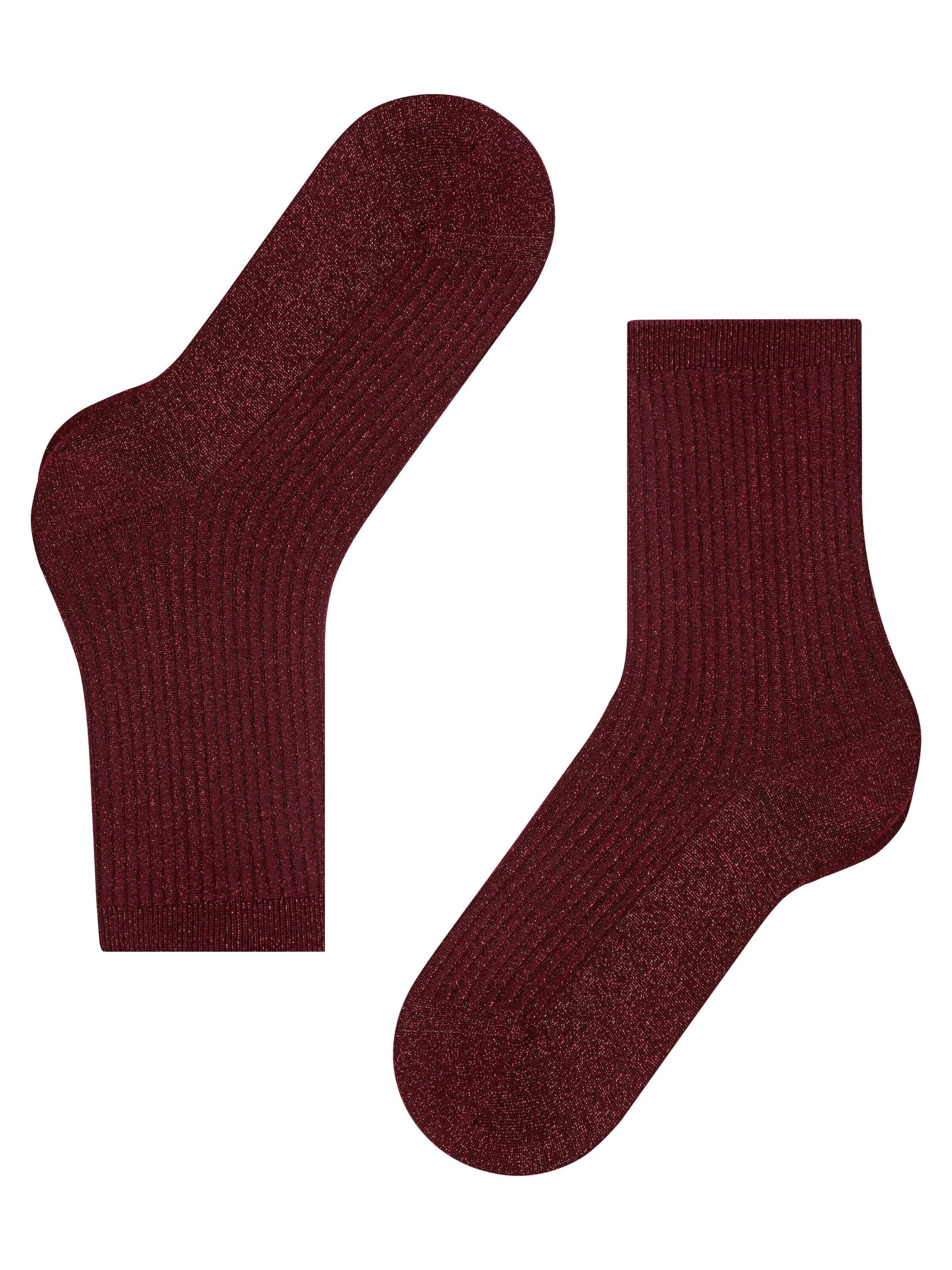 FALKE Socks 'Shiny Rib' in Red