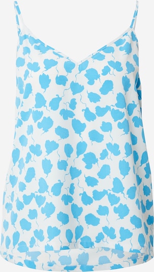 JUST FEMALE Top 'Bloom' in Neon blue / White, Item view