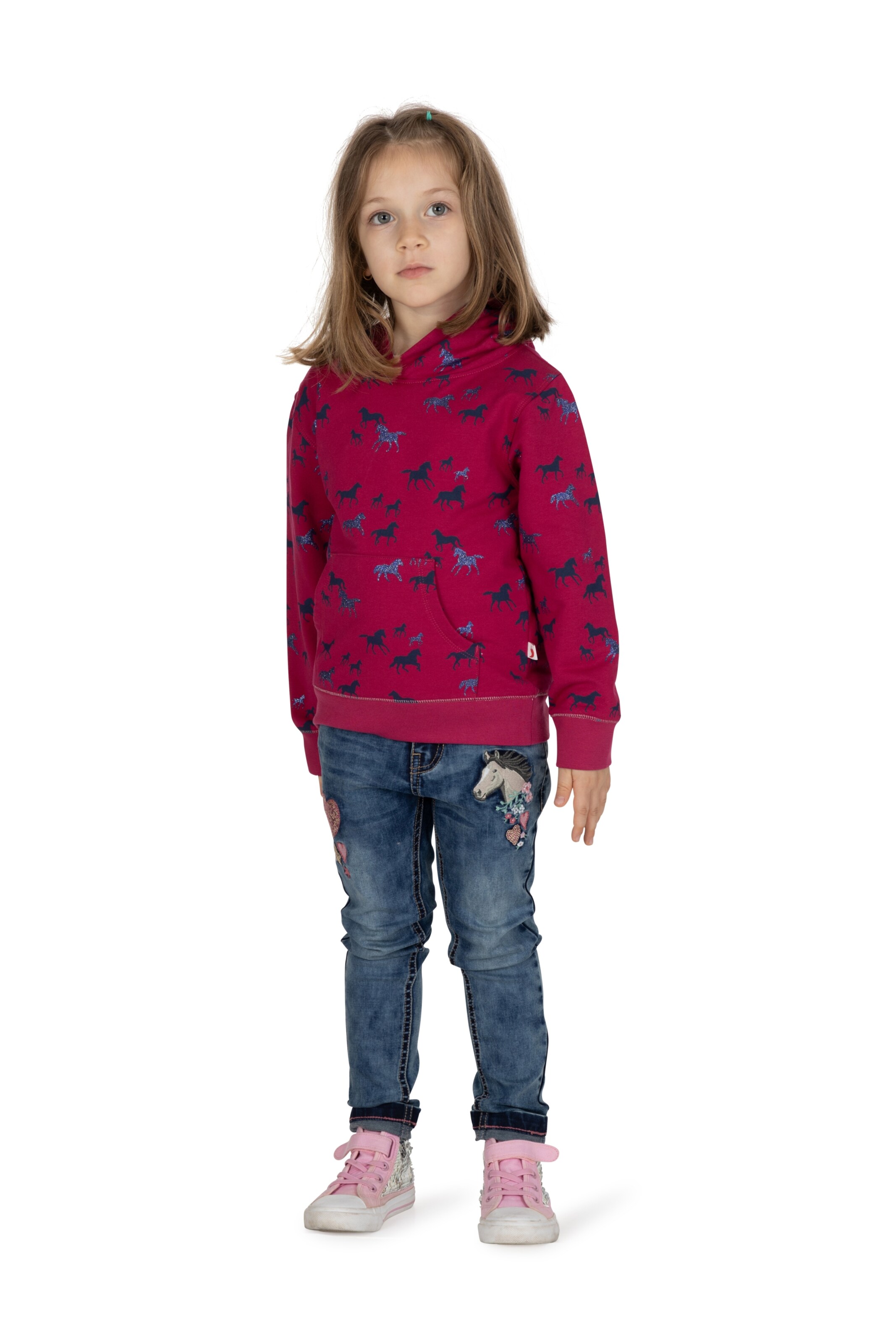 SALT AND PEPPER Sweatshirt 'Horse' in Purple: front