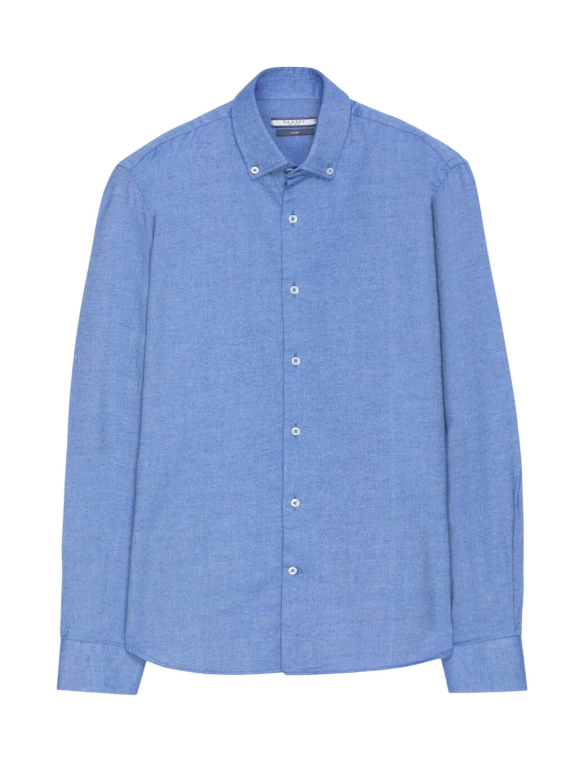 Ramsey Regular fit Zakelijk overhemd in Blauw: voorkant