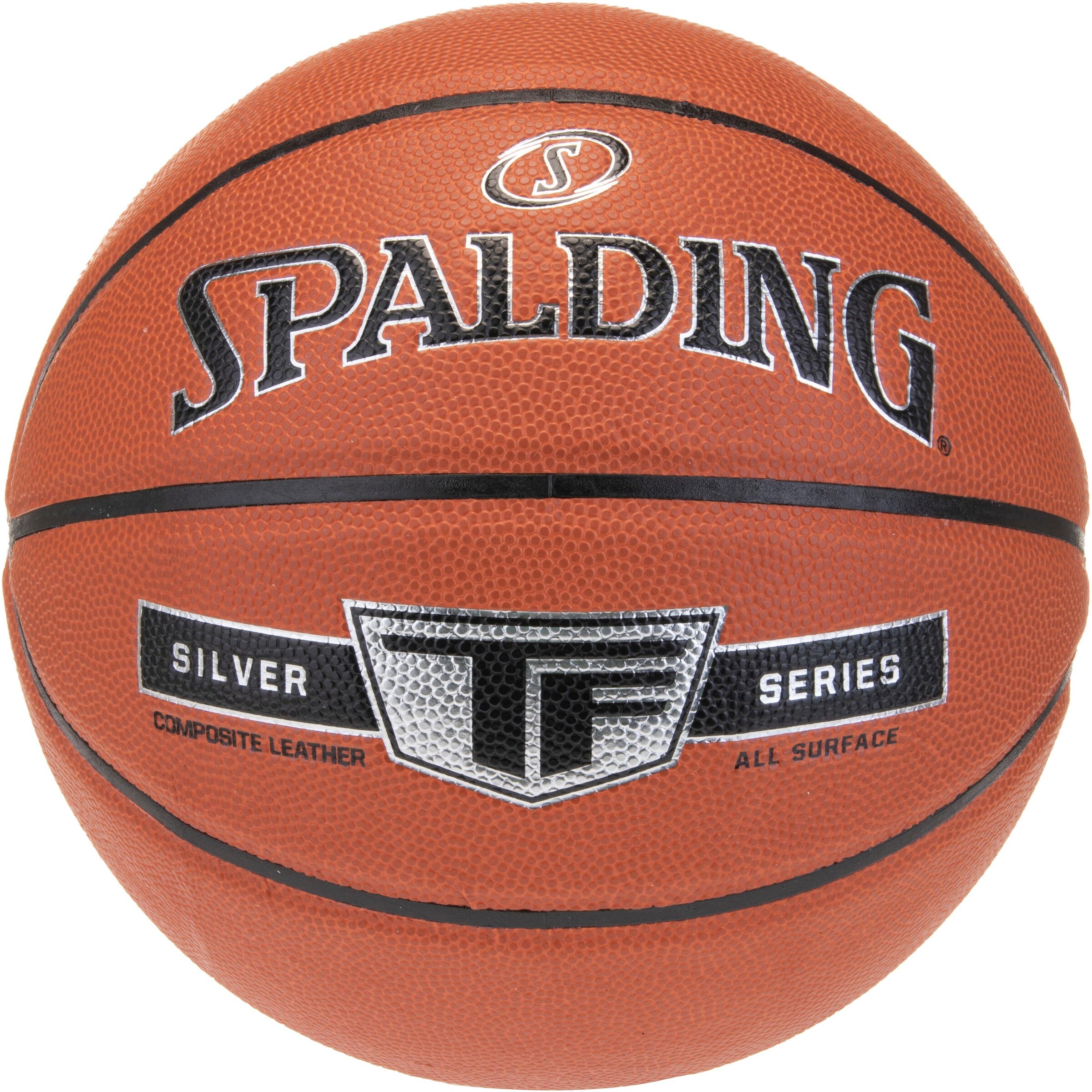 SPALDING Ball 'TF Silver Composite' in Orange: Vorderseite