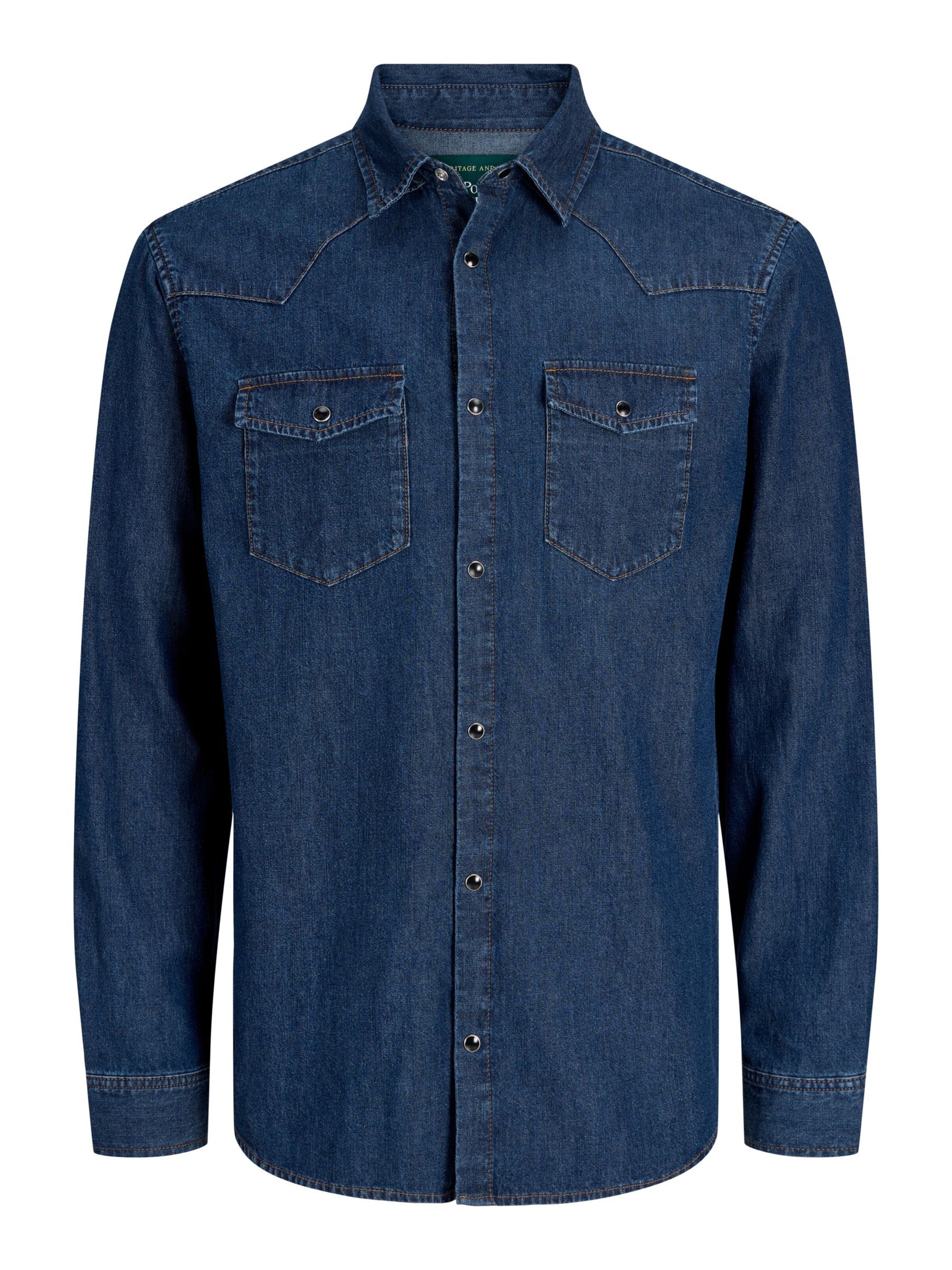 Portland Outerwear Company Regular fit Button Up Shirt in Blue: front