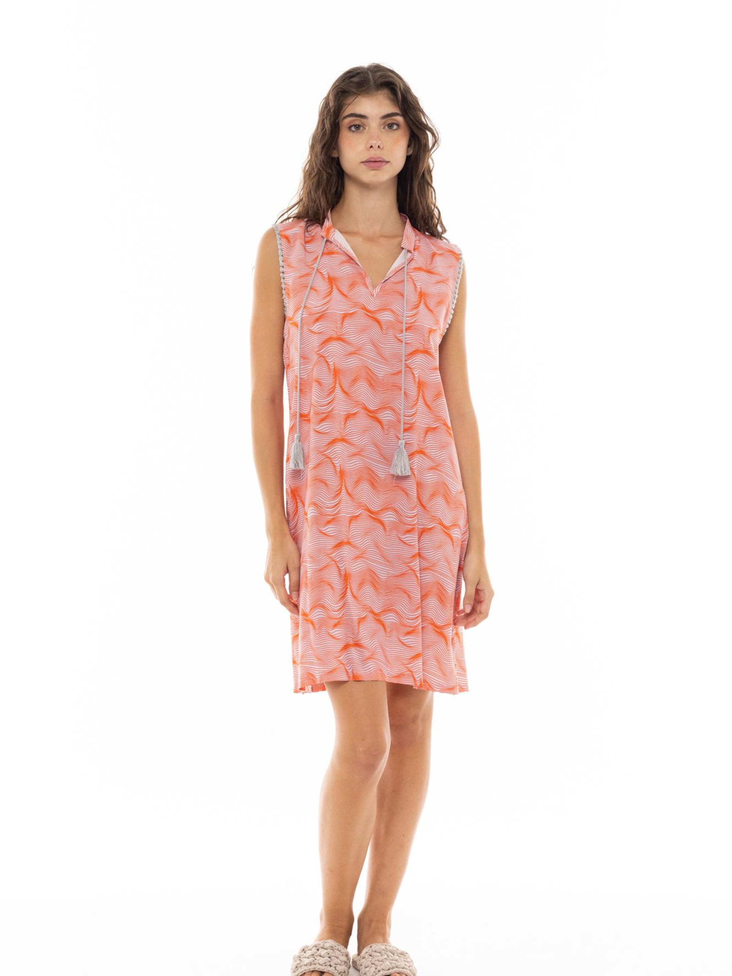 Abito estivo 'WAVES' di Pink Label in arancione: frontale