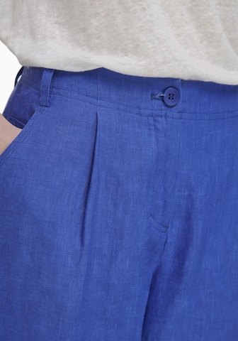 Peter Hahn Loose fit Pleat-Front Pants in Blue