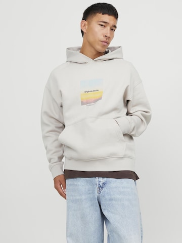 Sweat-shirt 'VESTERBRO AQUA' JACK & JONES en beige : devant