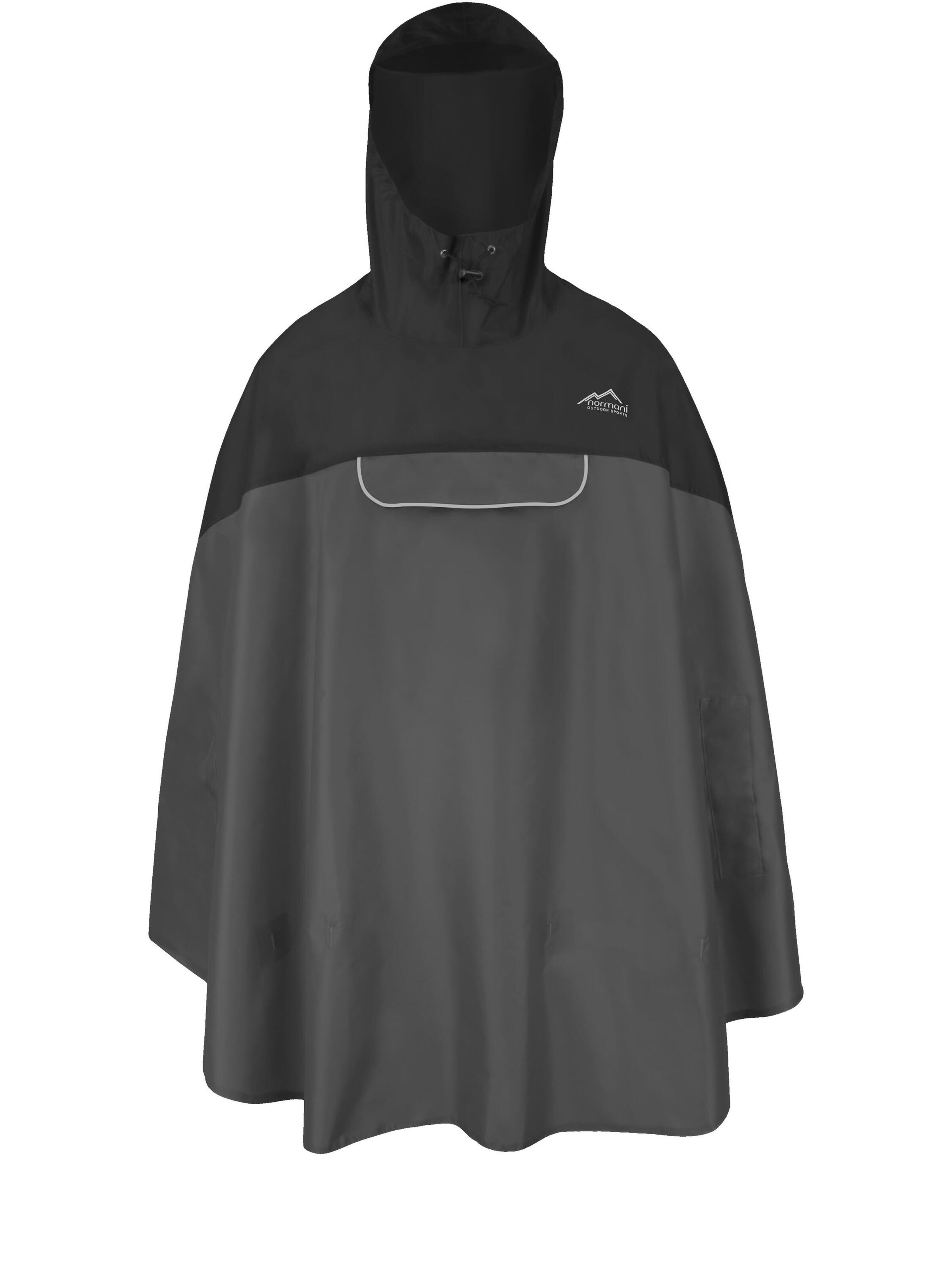 normani Regenponcho 'Cherrapunji' in Grau: Vorderseite