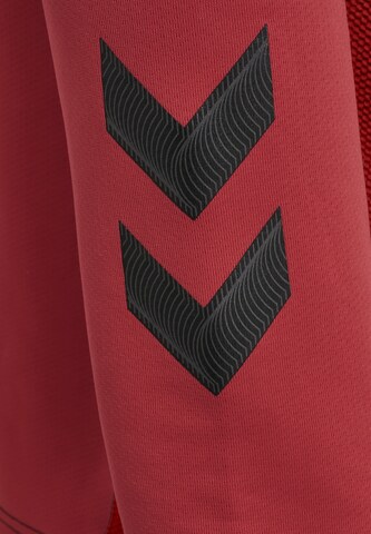 Hummel Athletic Zip-Up Hoodie 'Lead' in Red
