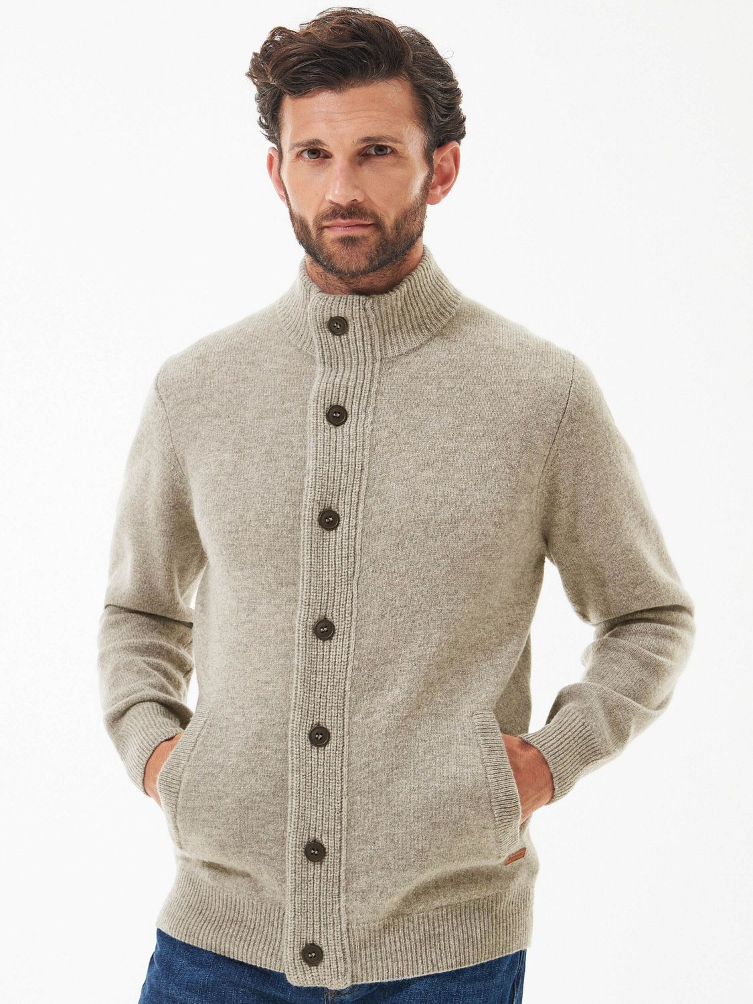 Barbour Strickjacke‌‌‌‌‌‌ in Grau: Vorderseite