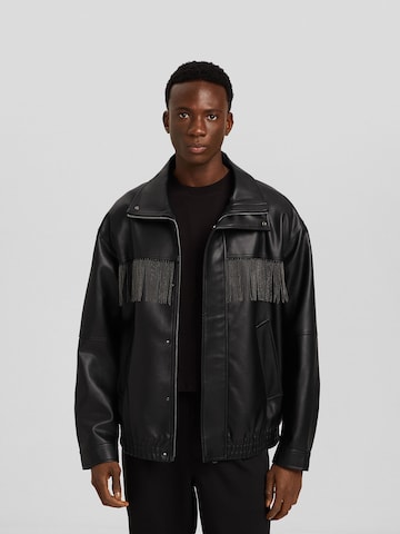 Bershka Between-season jacket in Black: front