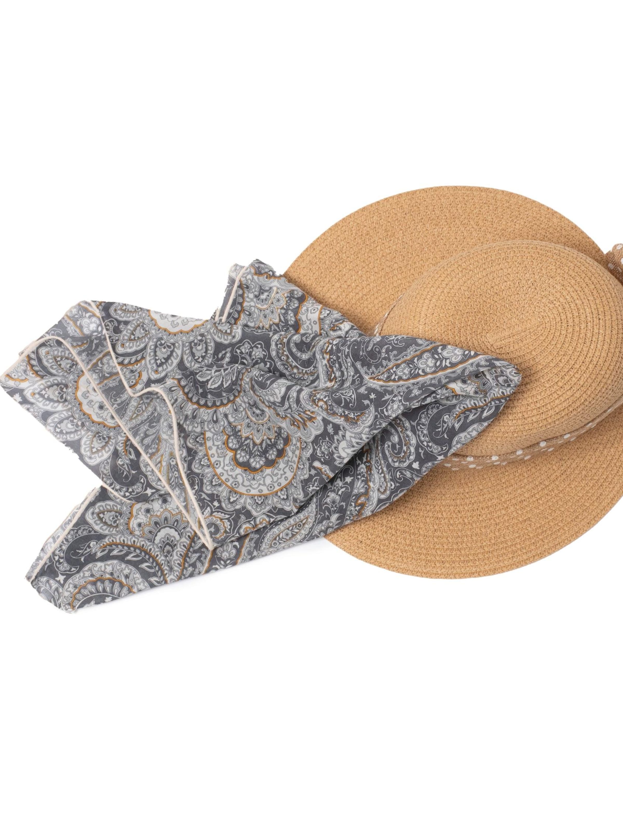 MayTree Sjaal 'Seidentuch mit Baumwolle' in Grijs