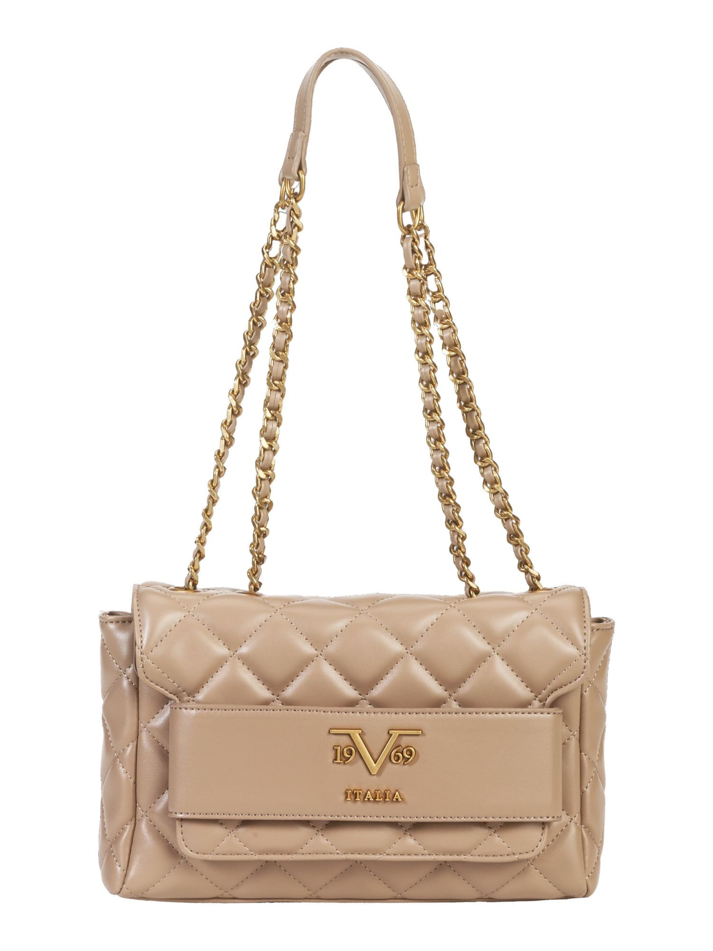 Geantă de umăr 'Gaia' de la 19V69 ITALIA pe gri: față