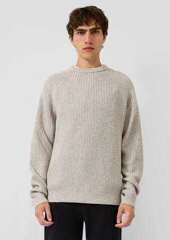 Pull-over QS en beige : devant