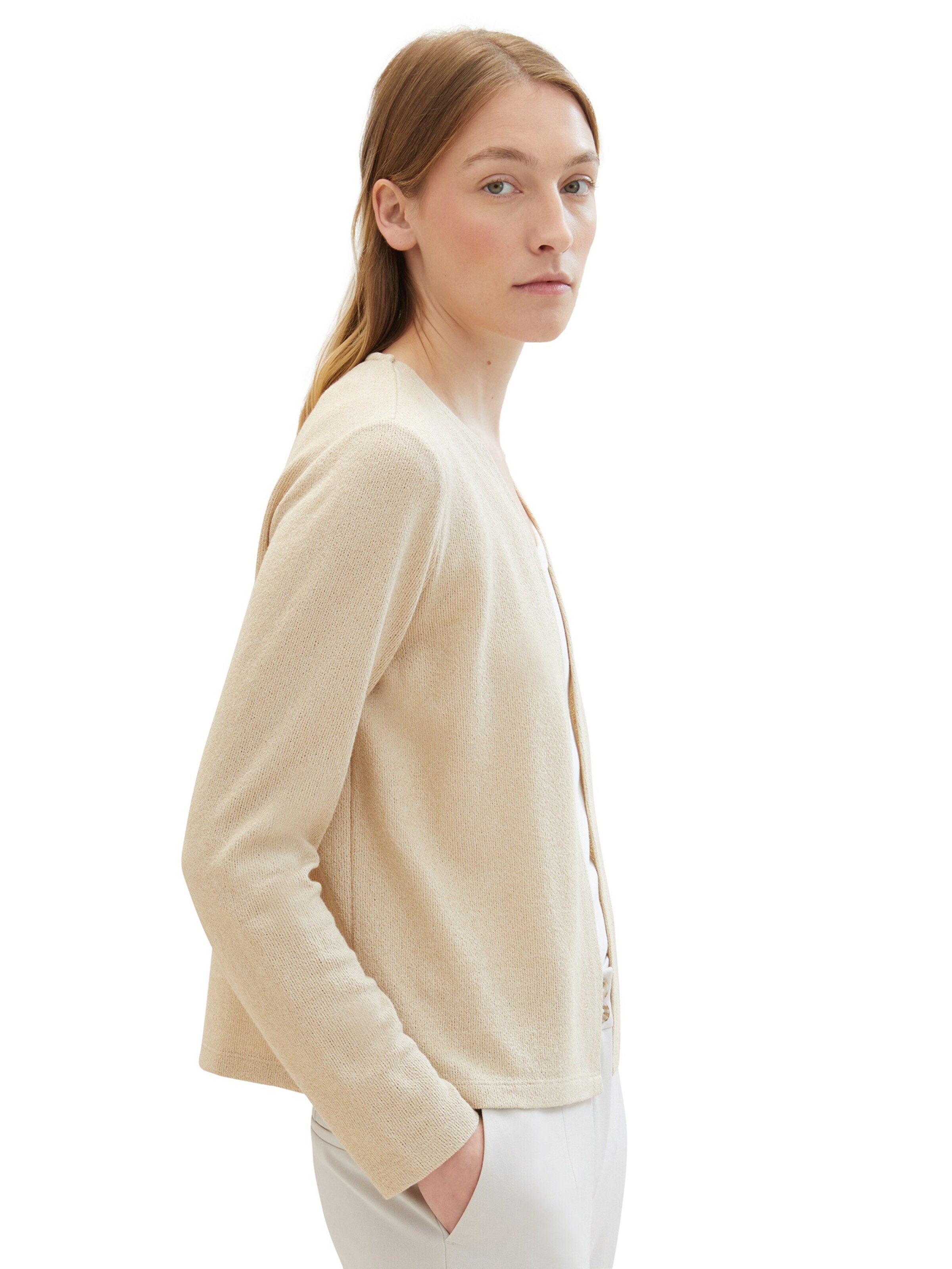 TOM TAILOR Cardigan i beige