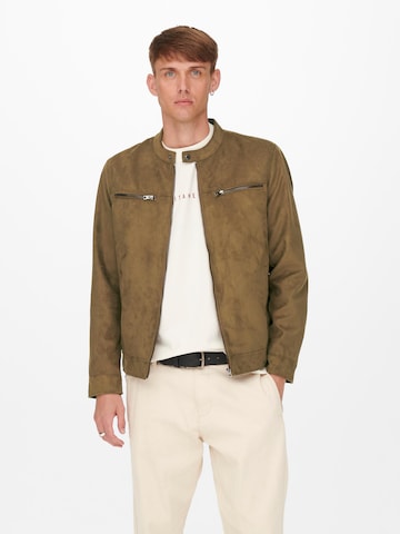 Only & Sons Between-Season Jacket 'Willow' in Brown: front