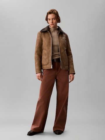 Calvin Klein Jeans Wide Leg Jeans in Braun