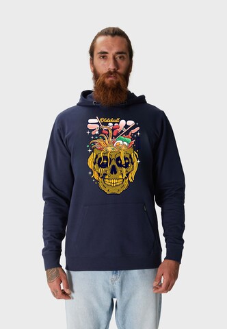 Oldskull Sweater 'Xtreme Ramen Skull' in Blue: front