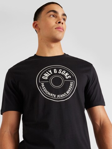 T-Shirt 'LAMER' Only & Sons en noir