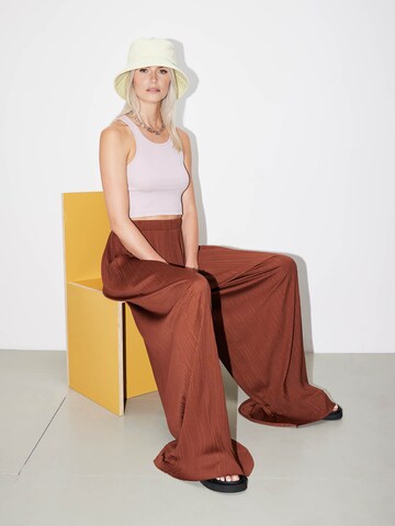 LeGer by Lena Gercke Wide leg Παντελόνι 'Darja' σε καφέ