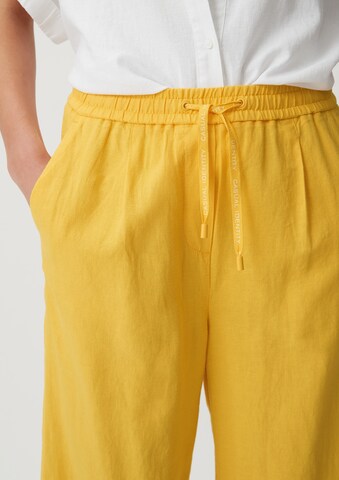 Wide Leg Pantalon comma casual identity en jaune