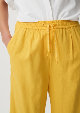 Wide Leg Pantalon comma casual identity en jaune
