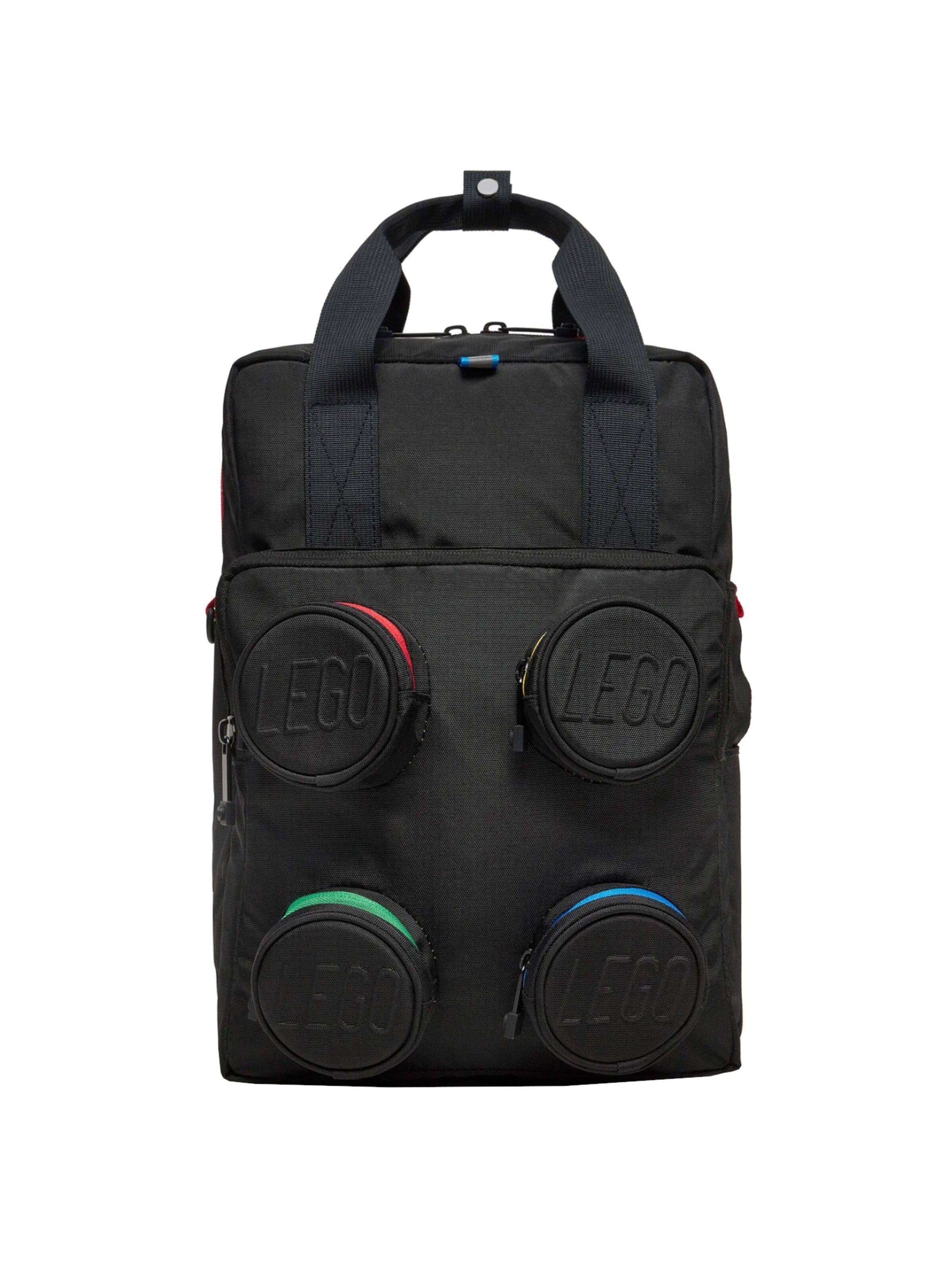 LEGO Backpack 'Brick' in Black: front