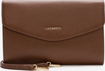 Pochette 'Bologna Leather' di Lazarotti in marrone: frontale