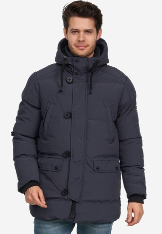 BRAVE SOUL Winter Jacket 'Bilturn' in Blue: front