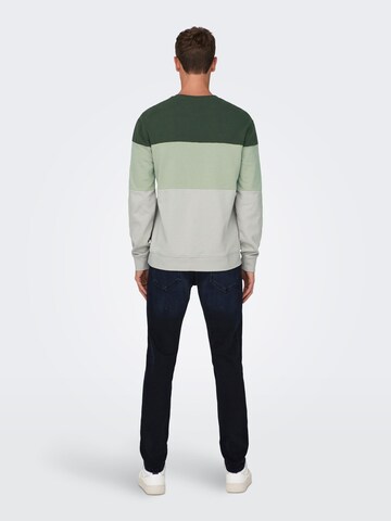 Only & Sons Sweatshirt 'Odis' in Green