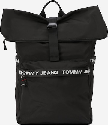 Tommy Jeans Backpack 'Essential' in Black: front