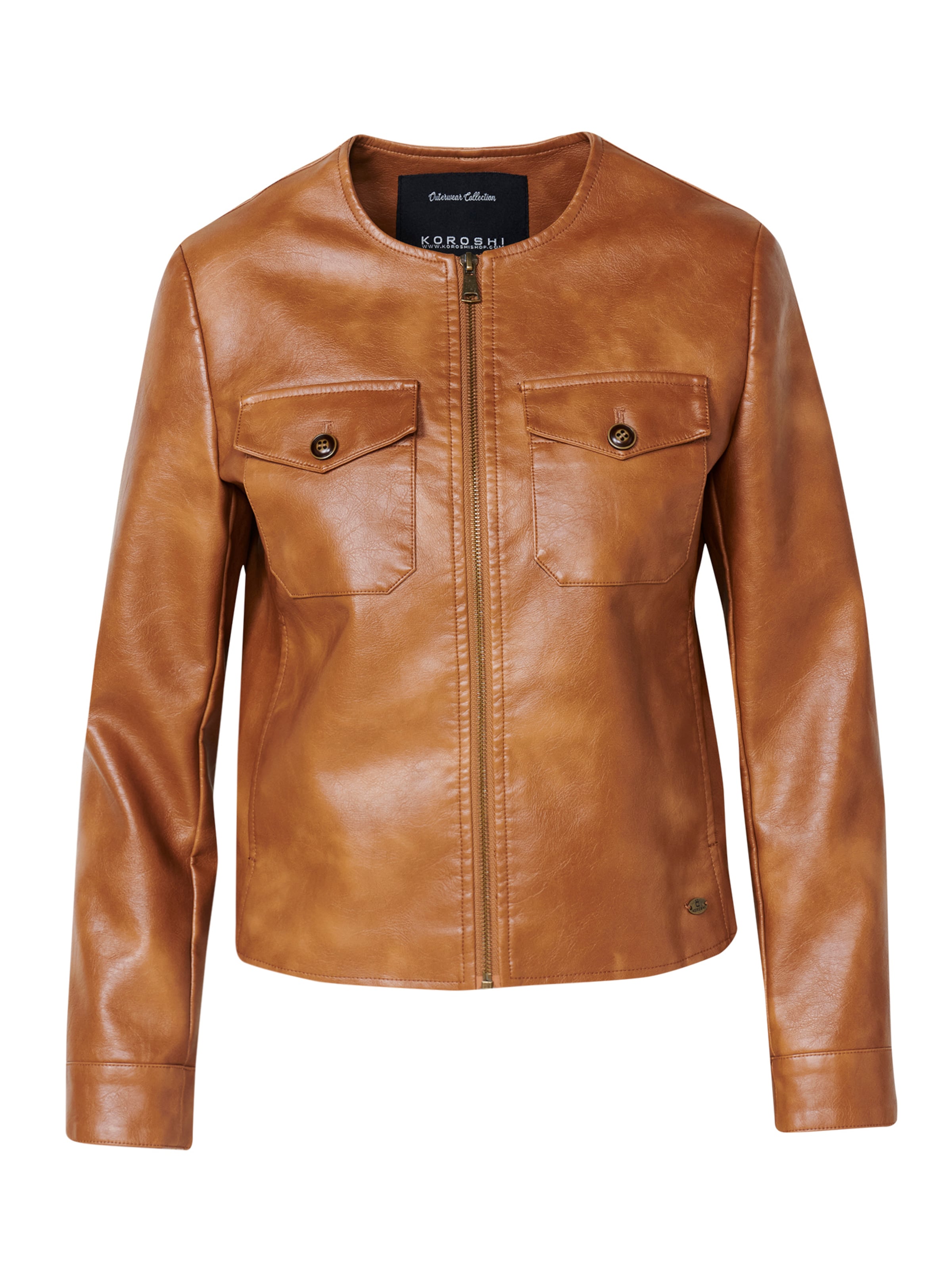 Giacca di mezza stagione di KOROSHI in marrone: frontale