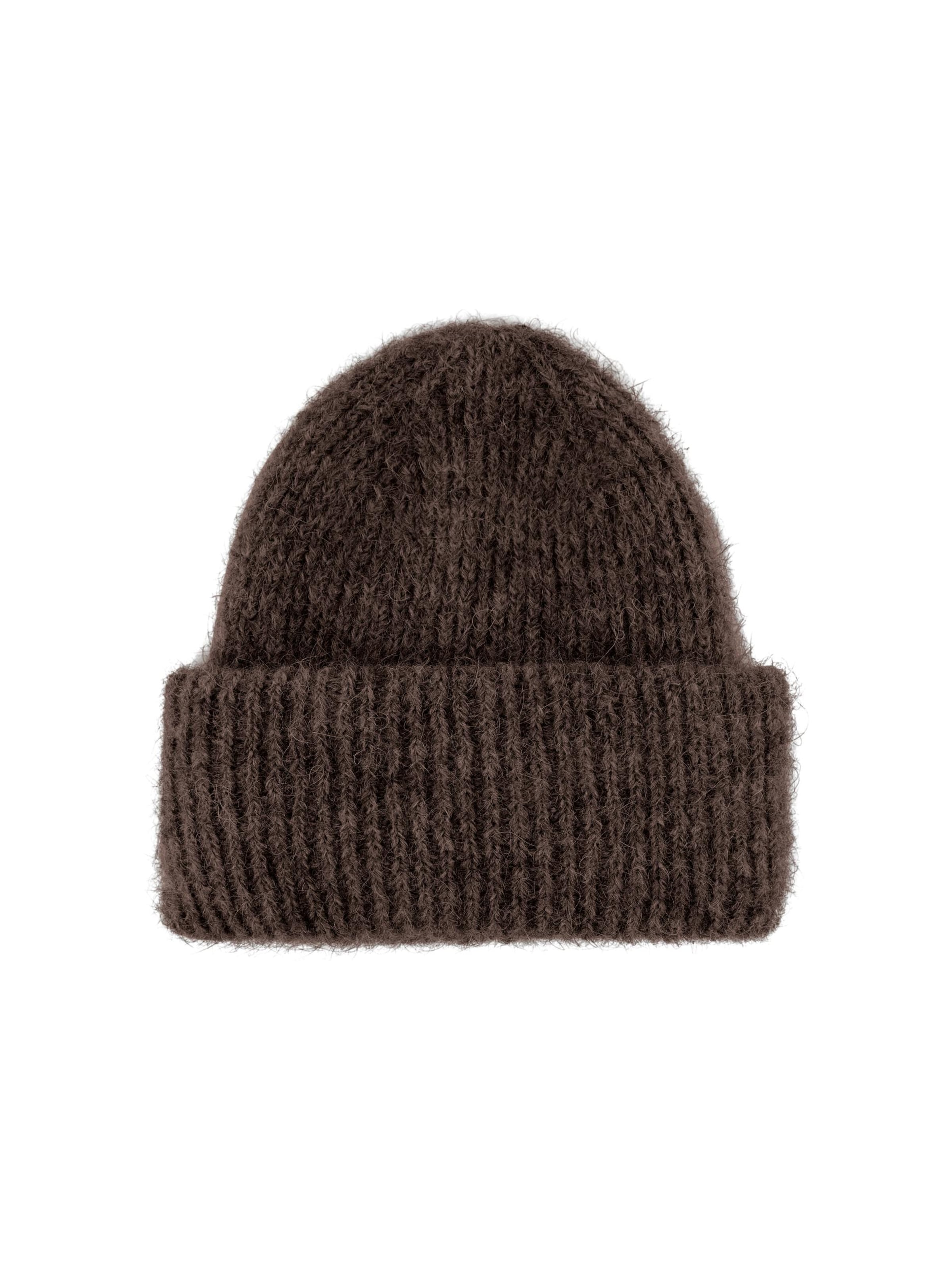 PIECES - Gorros 'Bera' em castanho: frente