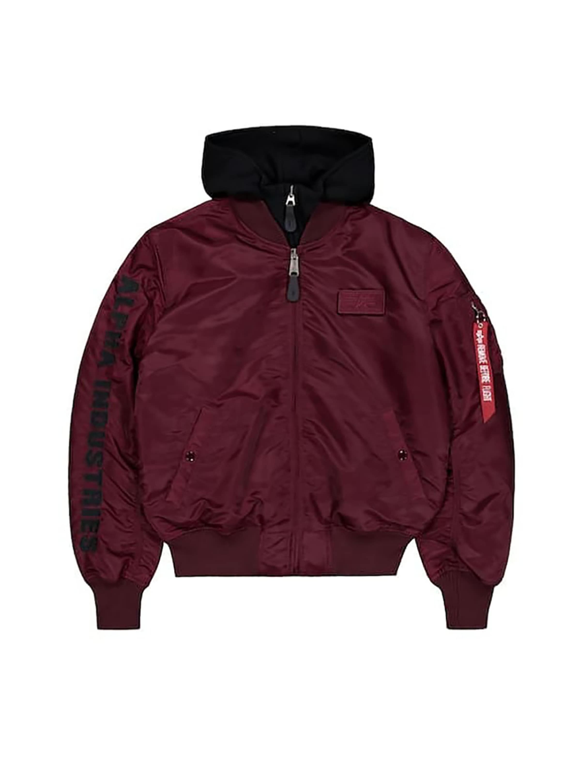 ALPHA INDUSTRIES Between-Season Jacket 'MA-1 D-Tec SE' in Red: front