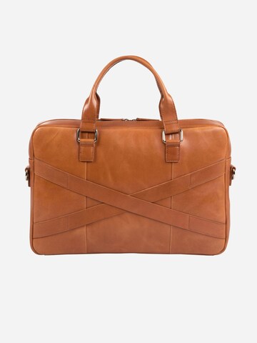 NEGOTIA Leather Laptop Bag 'Apex' in Brown