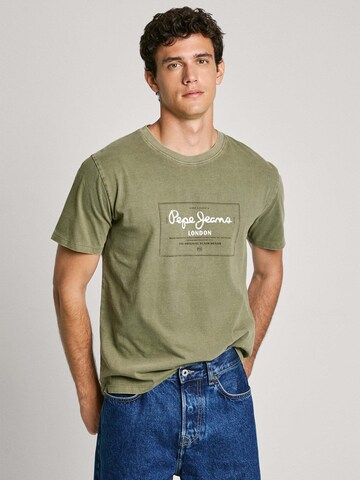 Maglietta 'SIMON' di Pepe Jeans in verde: frontale
