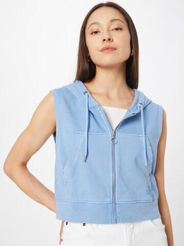 QS Zip-Up Hoodie in Blue: front