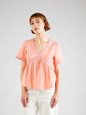 Springfield - Blusa en rosa: frente