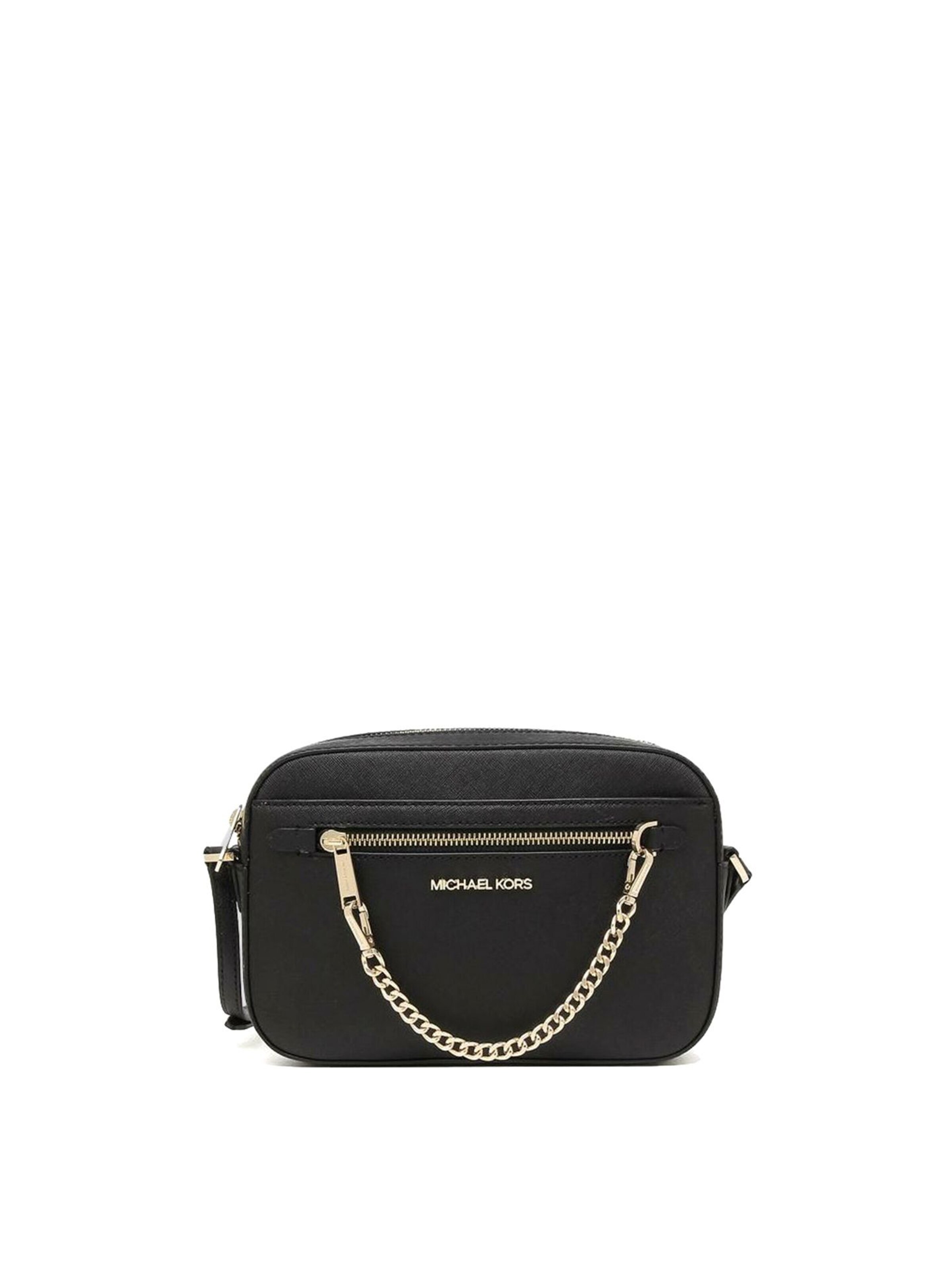 Borsa a mano 'Jet Set Travel Large East-West Zip Chain Crossbody Bag' di Michael Kors in nero: frontale
