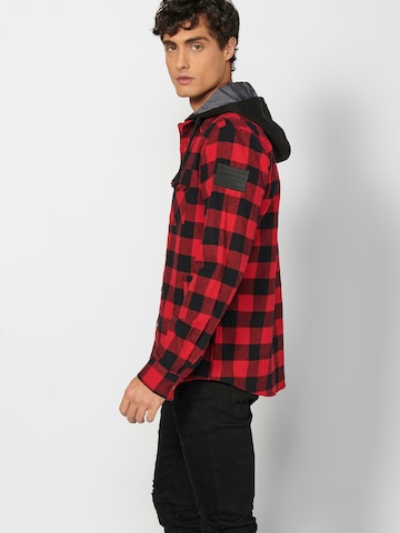 KOROSHI Regular fit Button Up Shirt in Red