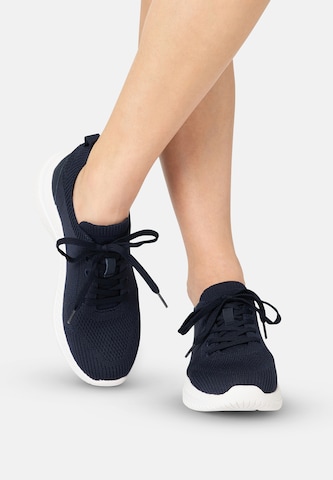 Elara Platform trainers in Blue: front
