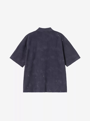 Carhartt WIP Koszulka 'S/S PAINTER POLO DARK NAVY DESTROY WASH SPLATTER' w kolorze niebieski