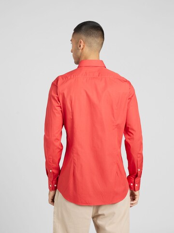 Coupe slim Chemise 'Jenno' HUGO en rouge