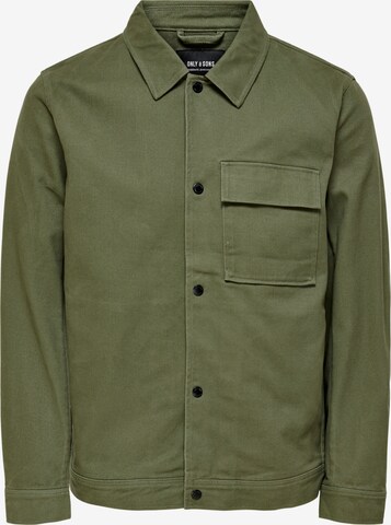 Only & Sons Between-season jacket in Green: front