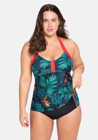 SHEEGO Tankini-overdel i sort: forside