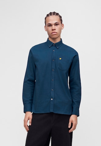 Lyle & Scott Regular fit Button Up Shirt in Blue: front