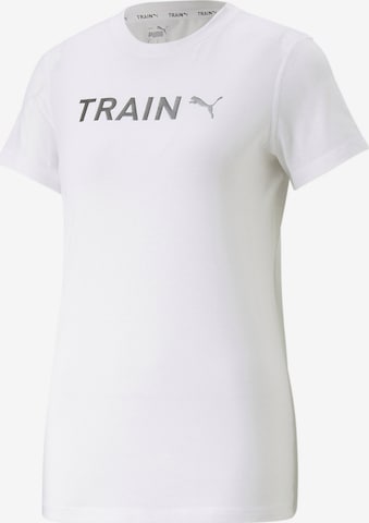 PUMA Λειτουργικό μπλουζάκι σε λευκό: μπροστά